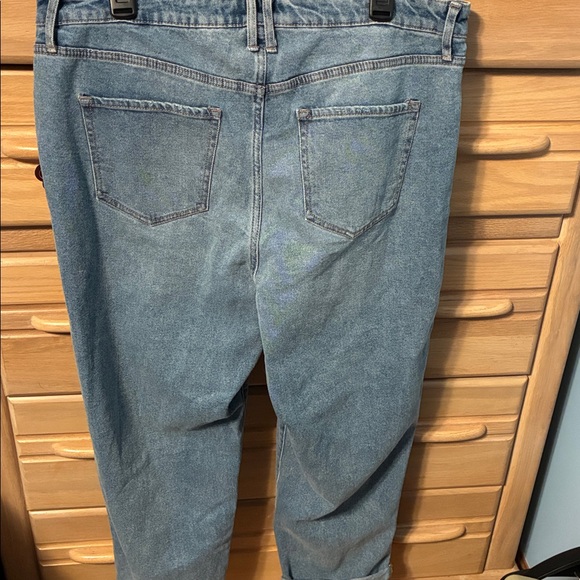 Knox Rose Womens Blue Denim Jeans Embroidered sides 14W NWT Distressed - Picture 7 of 7